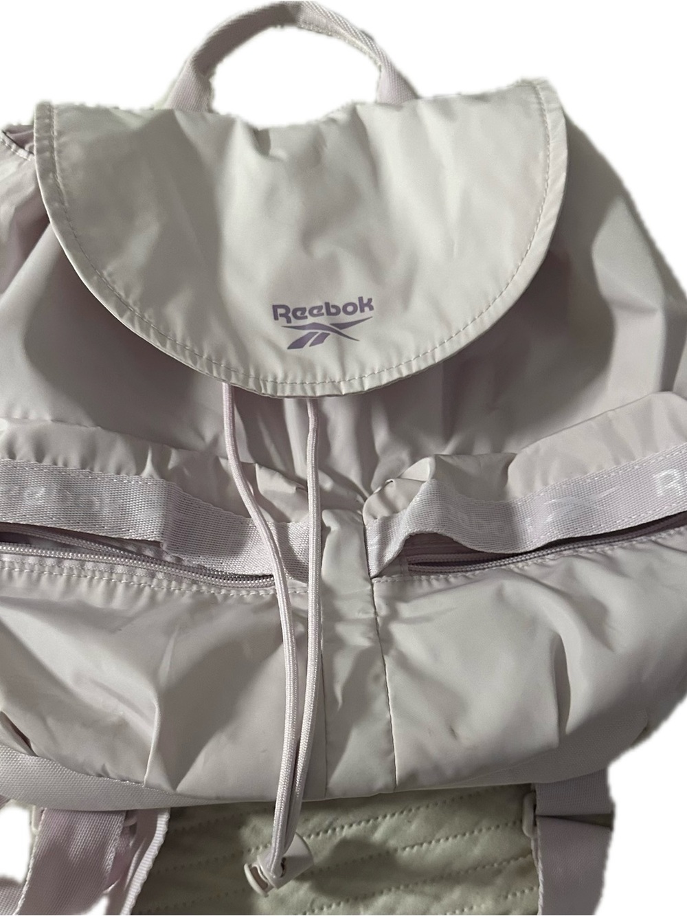 Reebok Light Lilac Drawstring Flap Backpack